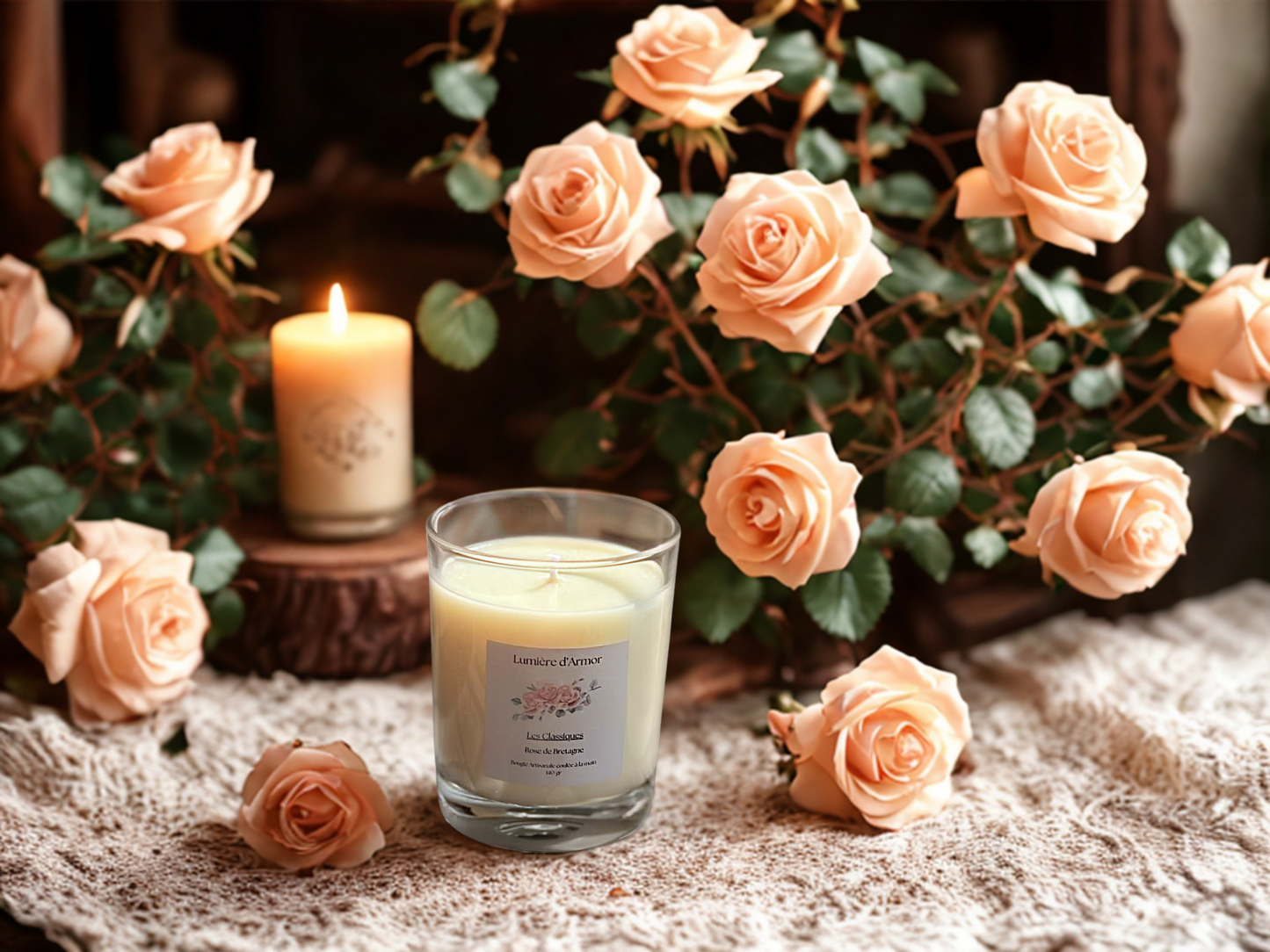 Bougie Rose de Bretagne